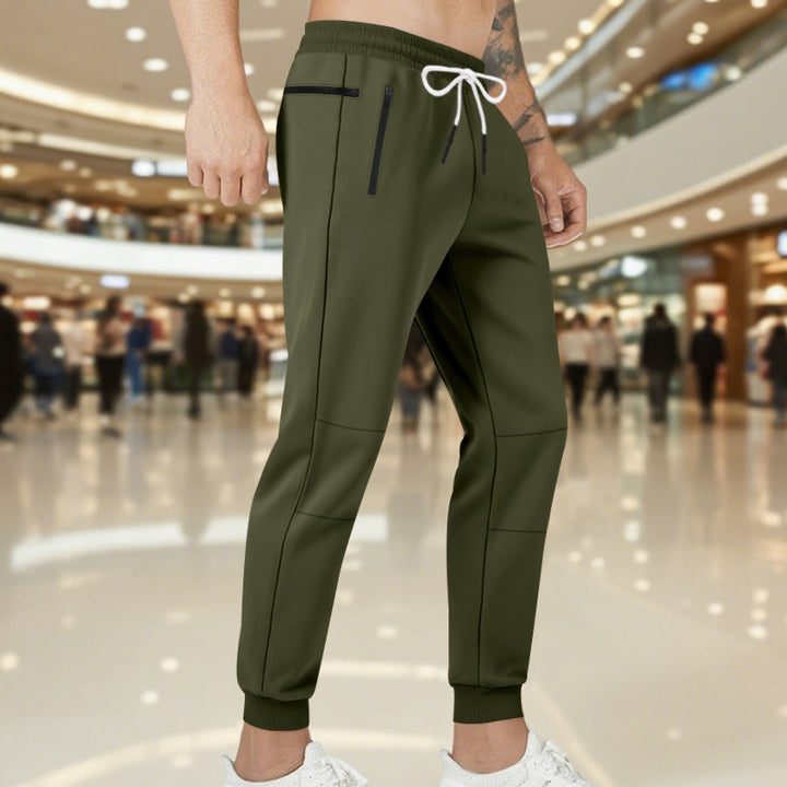 Herren Sportliche Jogginghose mit seitlichem Reißverschluss und elastischem Bund Aliams