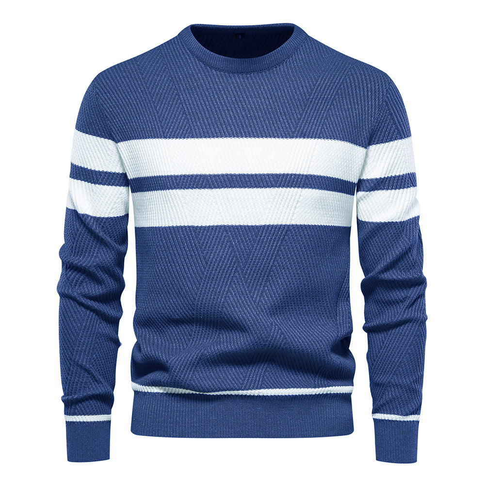 Herren strukturiertes Sweatshirt mit modernen Streifen Aliams
