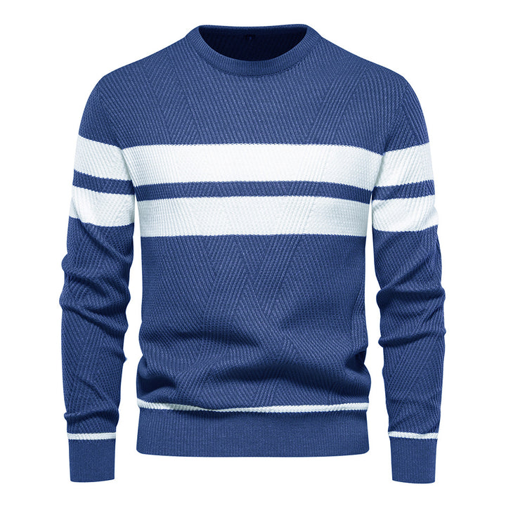 Herren strukturiertes Sweatshirt mit modernen Streifen Aliams