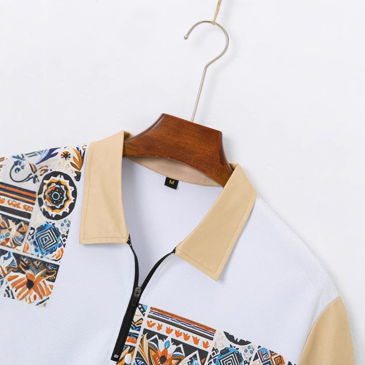 Herren Freizeit-Set mit modernem Grafikdesign und elastischem Bund Aliams