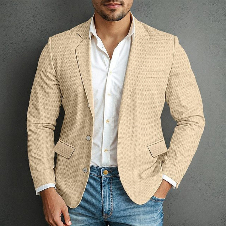 Herren eleganter Blazer mit strukturiertem Design und praktischen Taschen Aliams