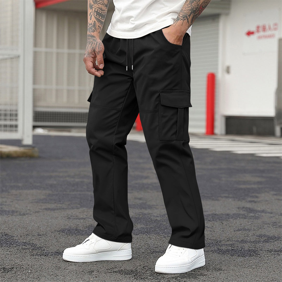 Herren Cargo-Hose mit praktischen Seitentaschen und elastischem Bund Aliams