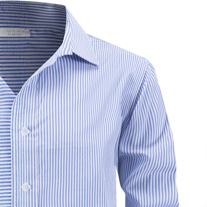 Herren elegantes gestreiftes Hemd mit modernen Details Aliams