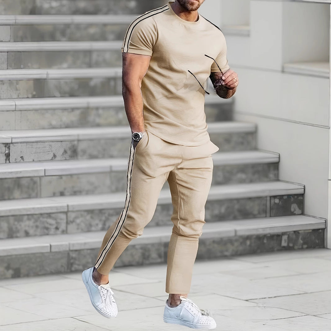 Herren Sportliches Trikot und Jogginghose-Set mit seitlichen Details Aliams