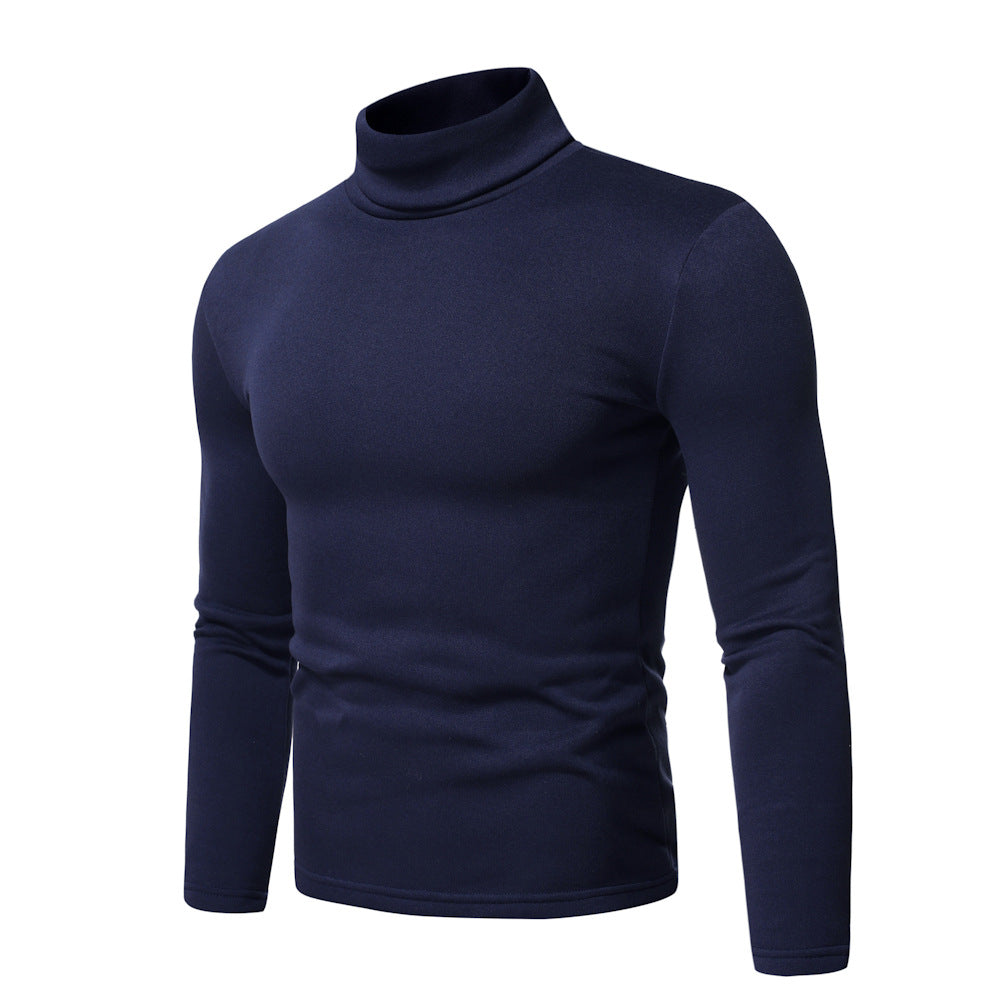 Herren Rollkragenpullover aus hochwertigem Baumwollmix mit figurbetontem Schnitt Aliams