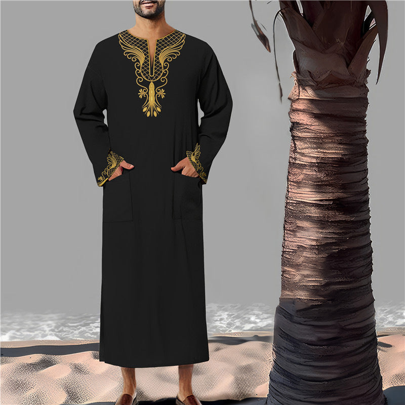 Herren Kaftan mit aufwendiger Stickerei Aliams