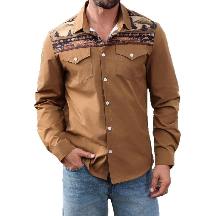 Herren Hemd mit kunstvollem Naturmotiv Aliams