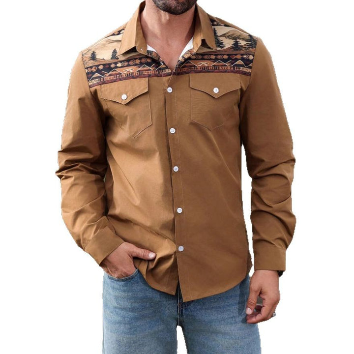 Herren Hemd mit kunstvollem Naturmotiv Aliams