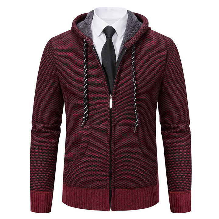 Herren stylische Kapuzenjacke mit weichem Innenfutter und eleganten Akzenten Aliams