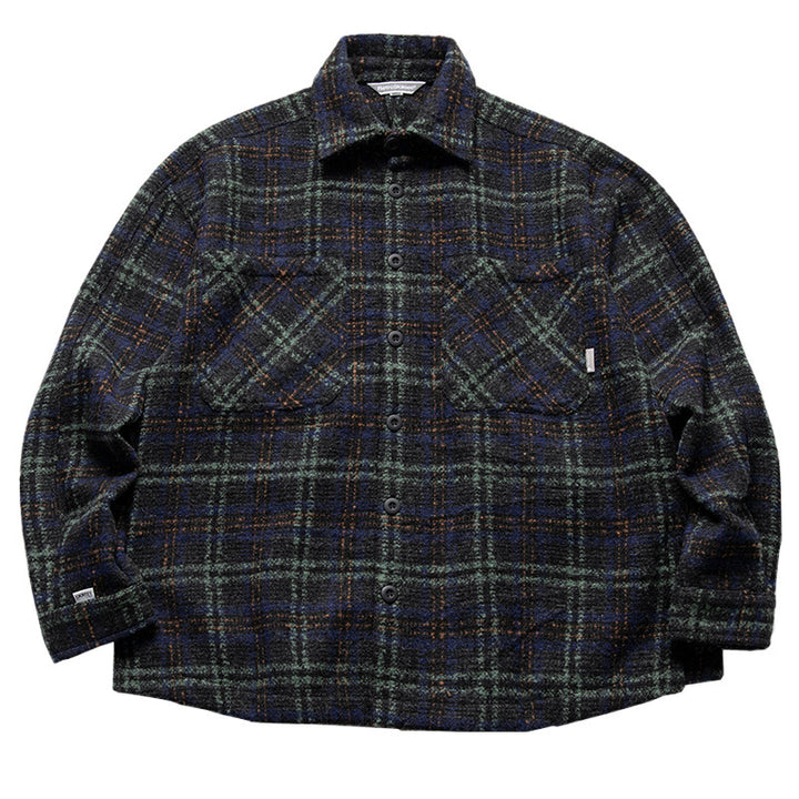 Herren Baumwoll-Flanellhemd mit praktischen Brusttaschen und modernem Karomuster Aliams