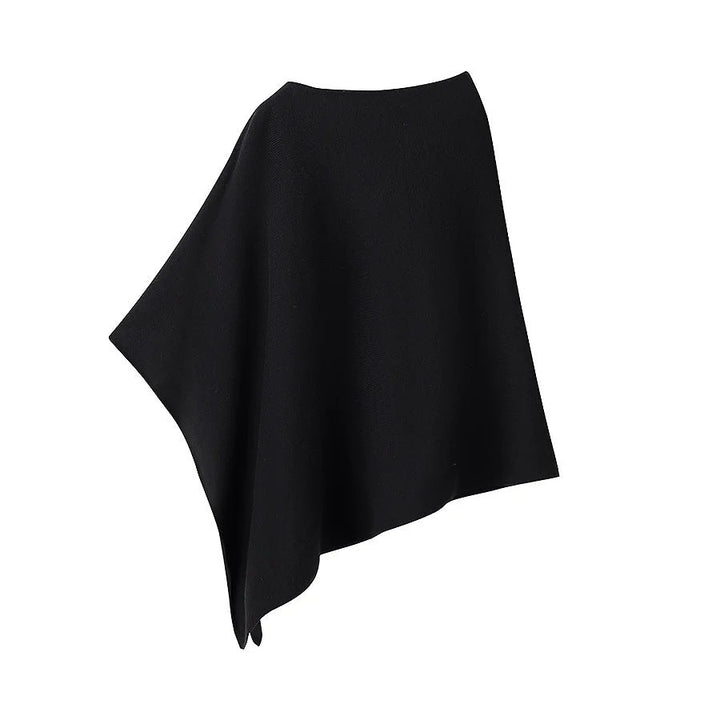 Damen Schalponcho Aus Hochwertiger Wolle und Elastischem Material Aliams