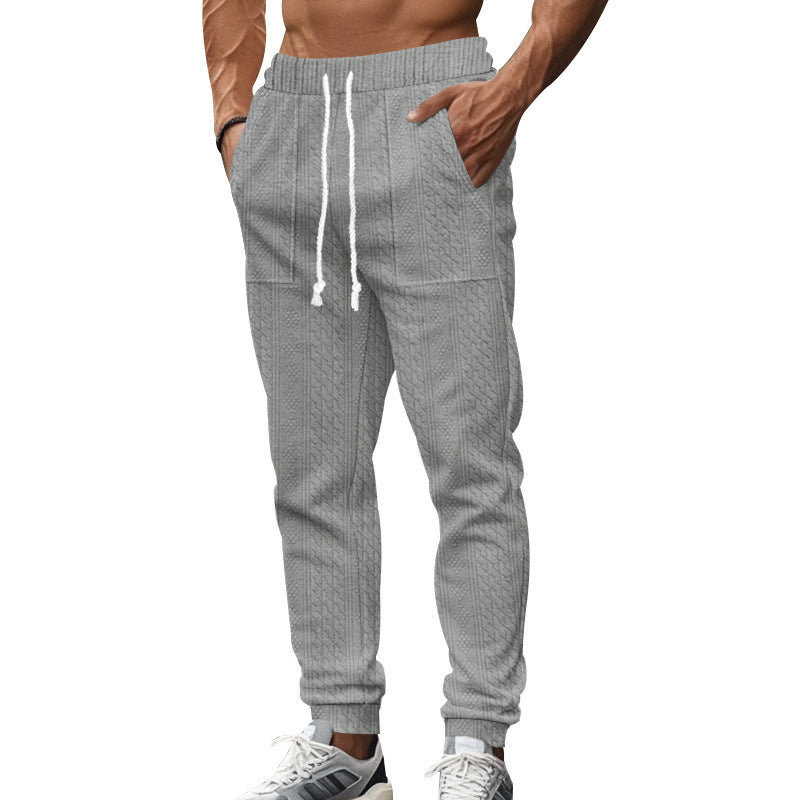 Herren trendy Freizeit-Jogginghose mit Kordelzug und praktischen Taschen Aliams