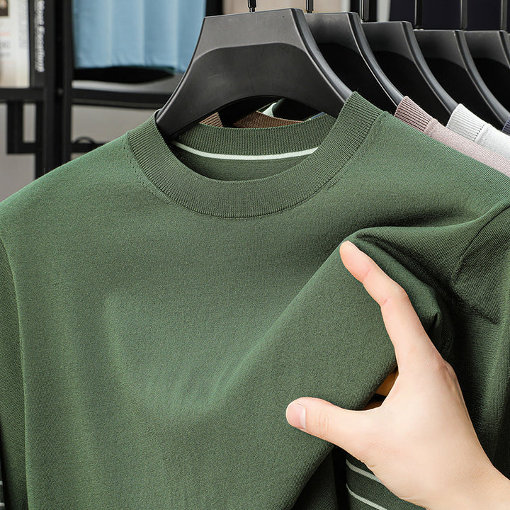 Herren atmungsaktives Langarm-Oberteil aus hochwertigem Baumwollmix Aliams