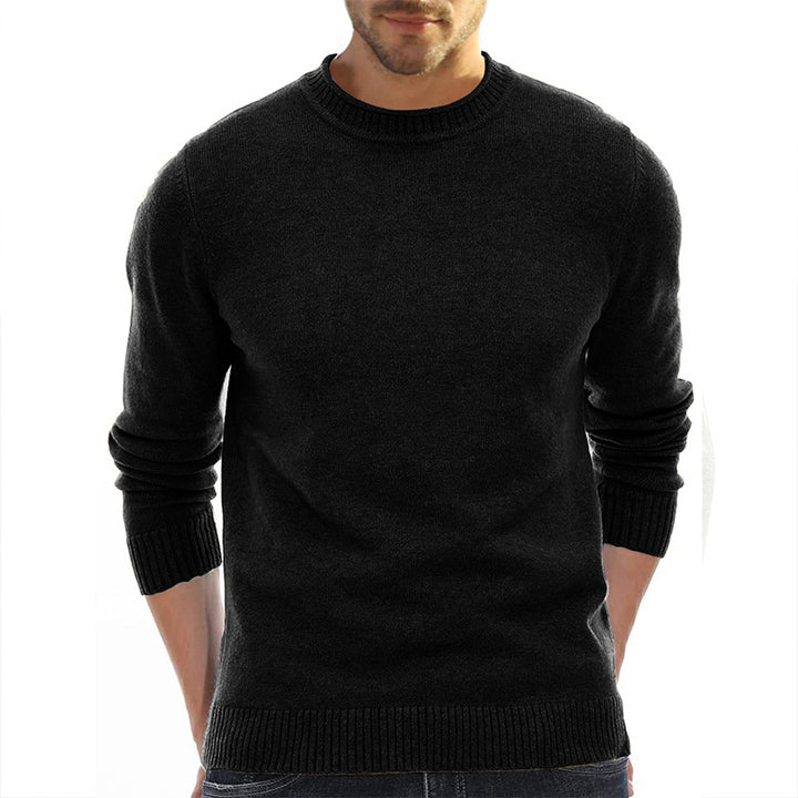 Herren gemütlicher Rundhals-Pullover aus hochwertiger Baumwolle Aliams