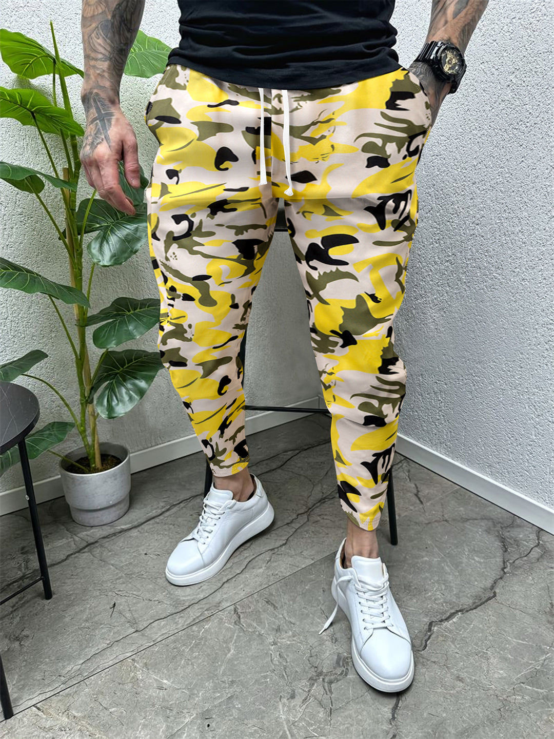 Herren Sportliche Cargohose mit elastischem Bund Aliams