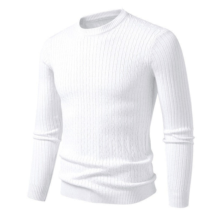 Herren Grobstrickpullover mit modernem Zopfmuster Aliams