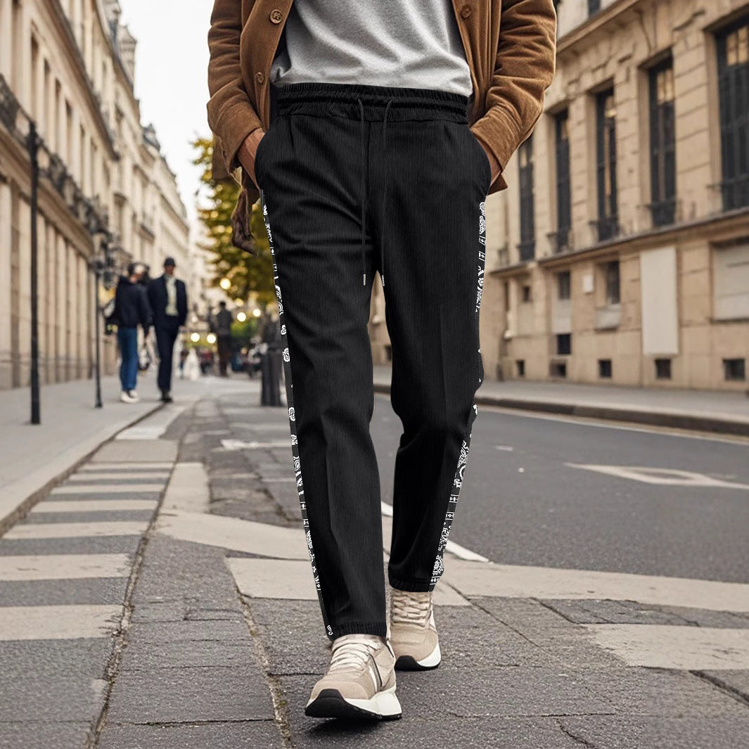 Herren Sportliche Freizeithose mit grafischen Akzenten Aliams