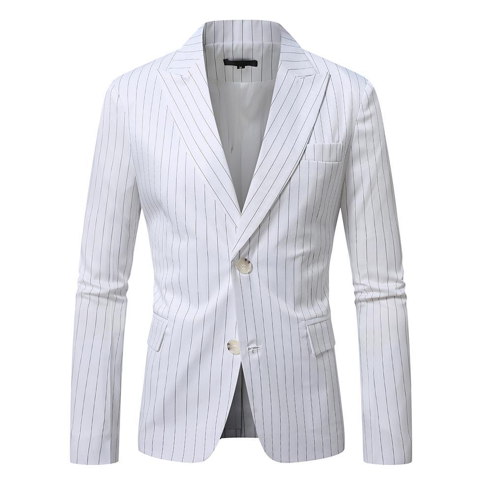Herren Eleganter Streifenblazer mit modernem Schnitt und luxuriösen Details Aliams