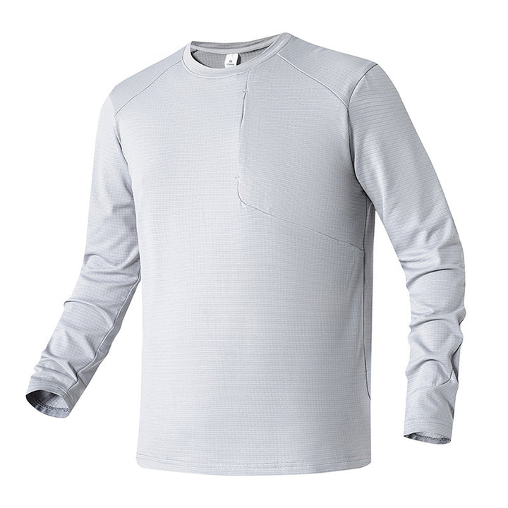 Herren Funktionslongsleeve mit atmungsaktiven Eigenschaften und praktischer Tasche Aliams