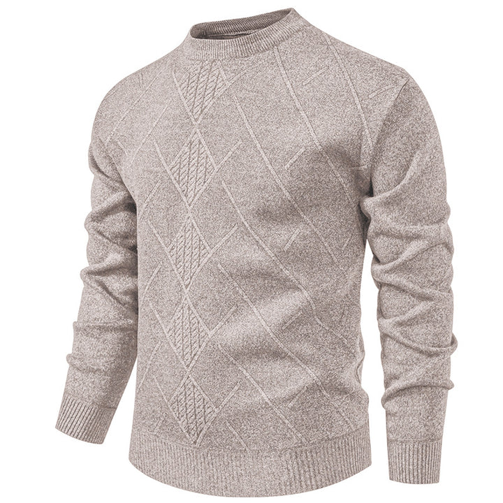 Herren Strickpullover mit modernem Rautenmuster Aliams