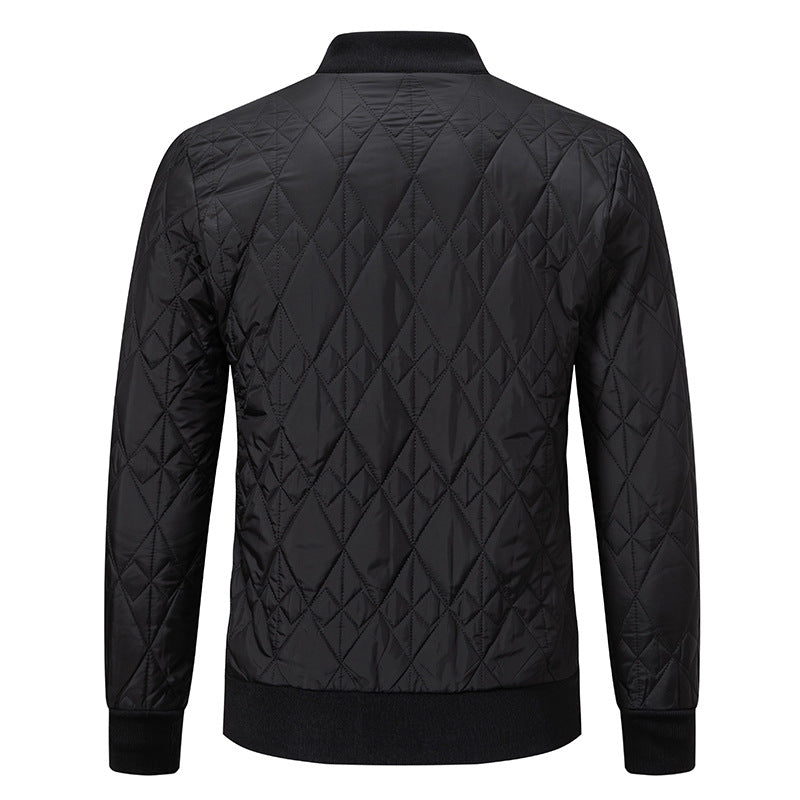 Herren gesteppte Freizeitjacke mit modischem Design und hohem Kragen Aliams