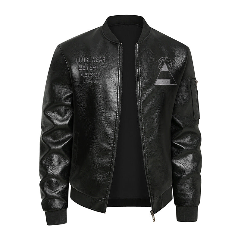 Herren Kunstleder Bomberjacke Aliams