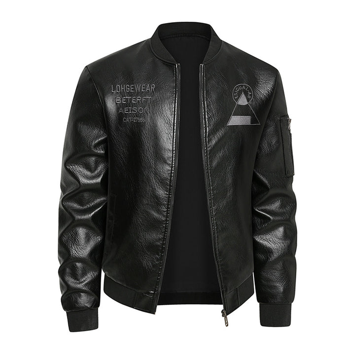 Herren Kunstleder Bomberjacke Aliams