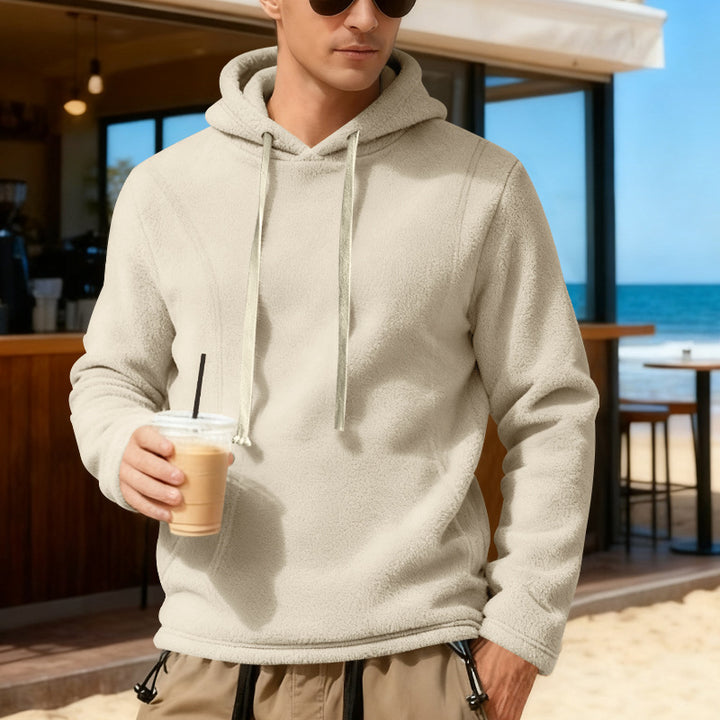 Herren Fleece-Pullover mit Kapuze Aliams