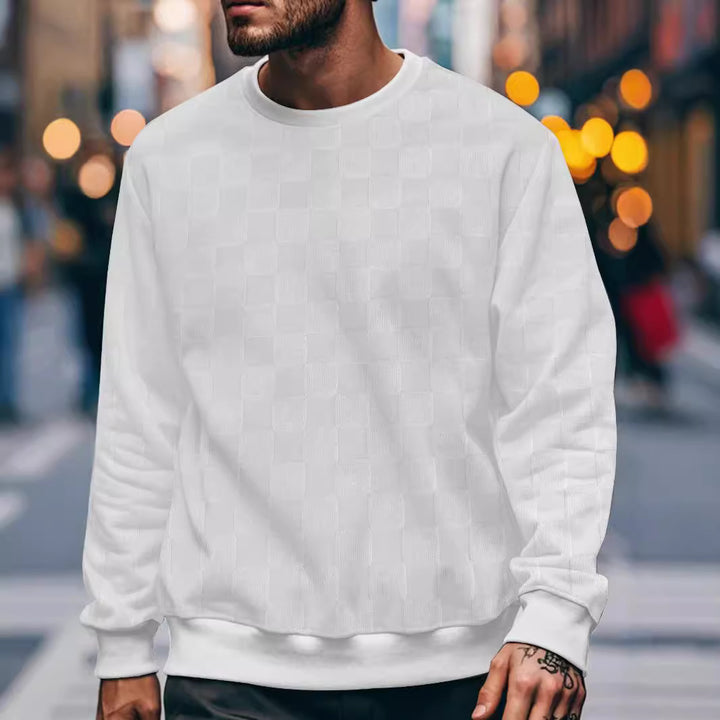 Herren Sweatshirt mit modernem Strukturdessin Aliams