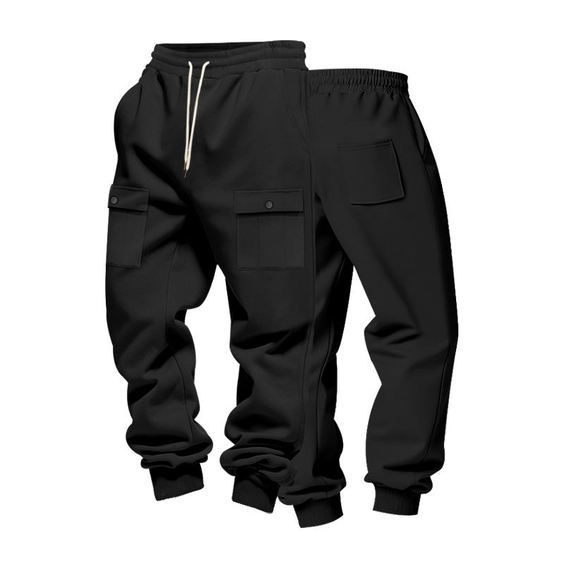 Herren Cargo-Jogginghose mit Multitaschen-Design und elastischem Bund Aliams