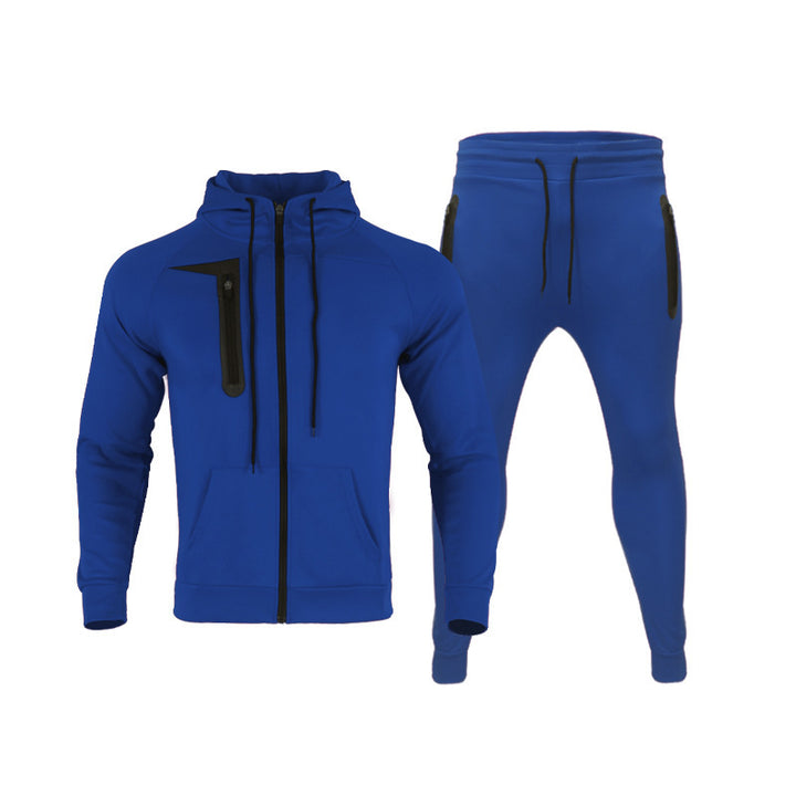 Herren sportliches Hoodie- und Jogginganzug-Set mit funktionalen Taschen Aliams