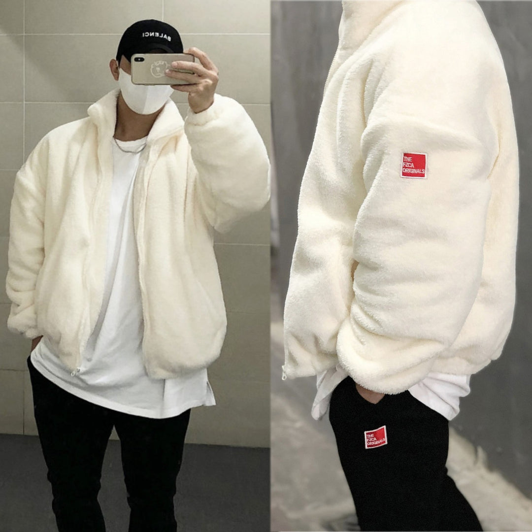 Herren Fleecejacke mit Stehkragen und praktischen Taschen Aliams