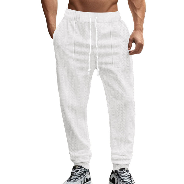 Herren bequeme Jogginghose mit strukturiertem Muster und praktischen Taschen Aliams