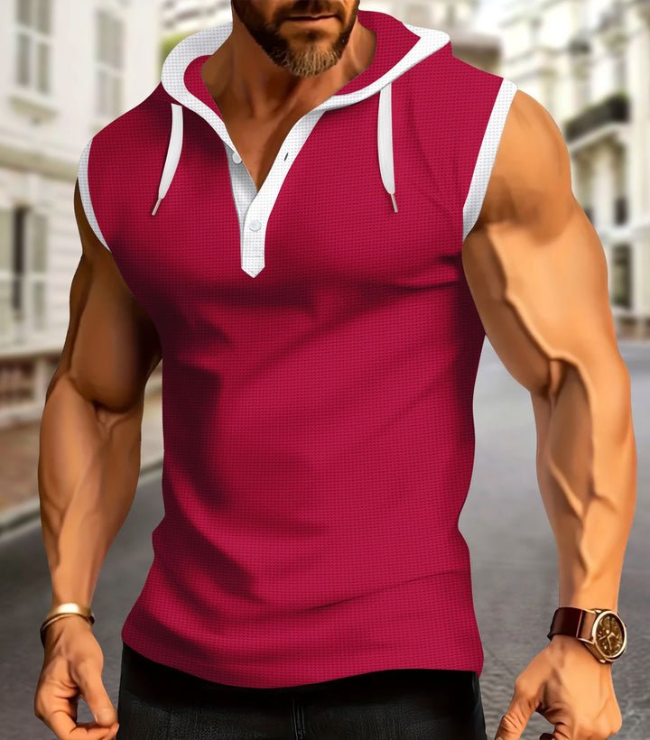 Männer Kurzarm Kapuzen Performance Polo Shirt Aliams