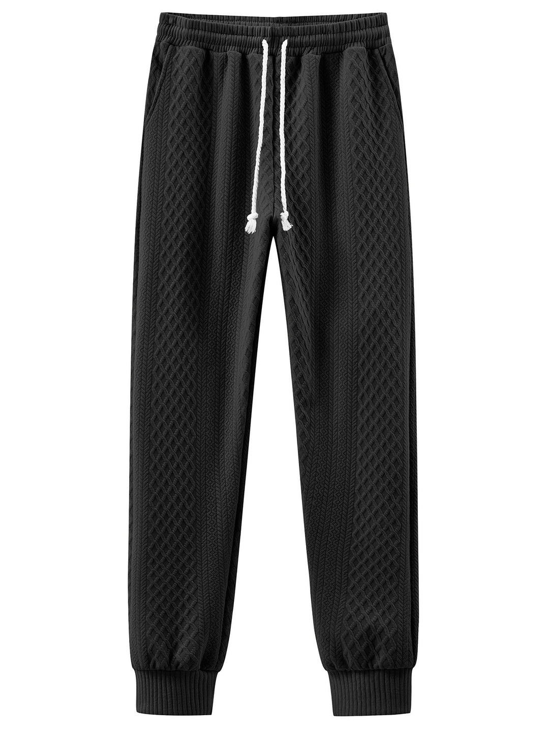 Herren bequeme Sweatpants mit innovativem Strukturdesign und verstellbarem Bund Aliams