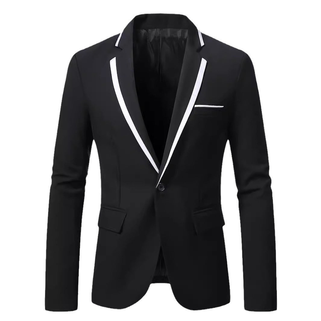 Herren eleganter Anzug mit kontrastierendem Revers Aliams