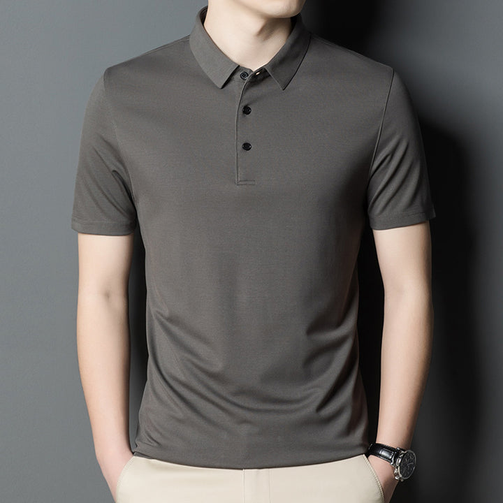Herren hochwertiges Kurzarm-Polohemd aus atmungsaktiver Baumwolle Aliams