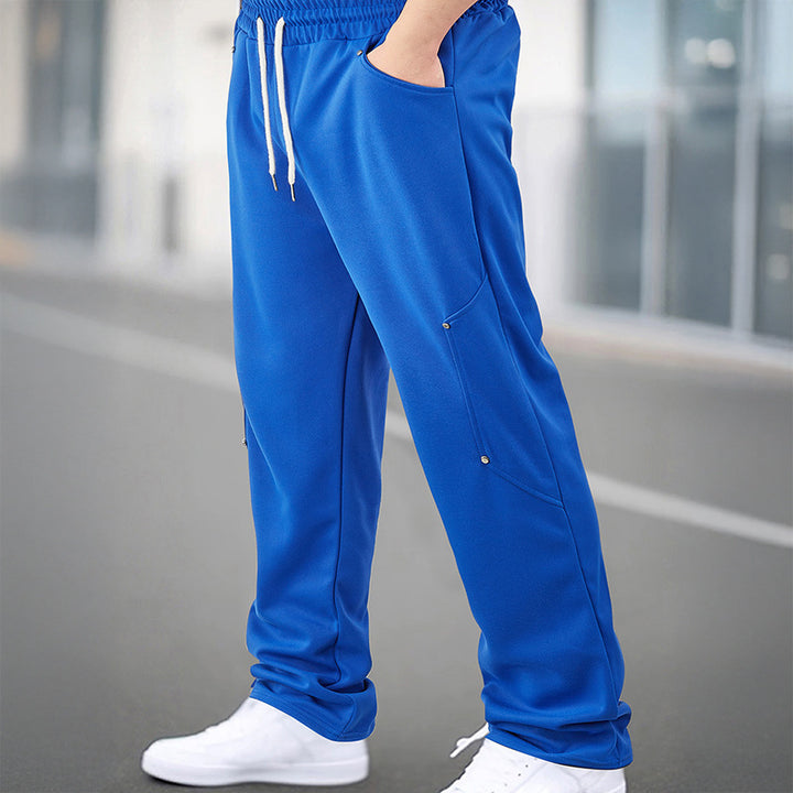 Herren Sportliche Jogginghose mit atmungsaktiven Mesh-Einsätzen und elastischem Bund Aliams