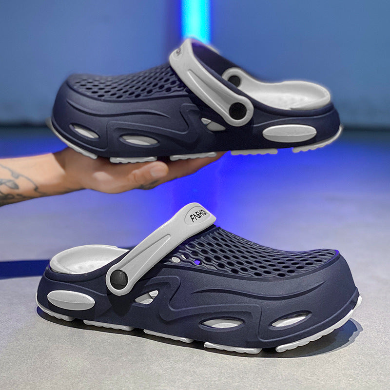 Herren Atmungsaktive Clogs mit Verstellbarem Riemen Aliams