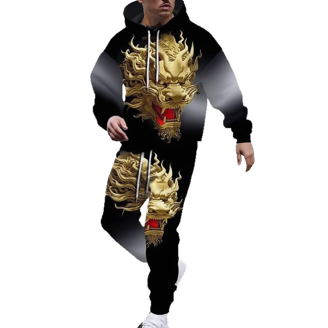 Herren Hoodie- und Jogginghose-Set mit einzigartigem Grafikdesign Aliams