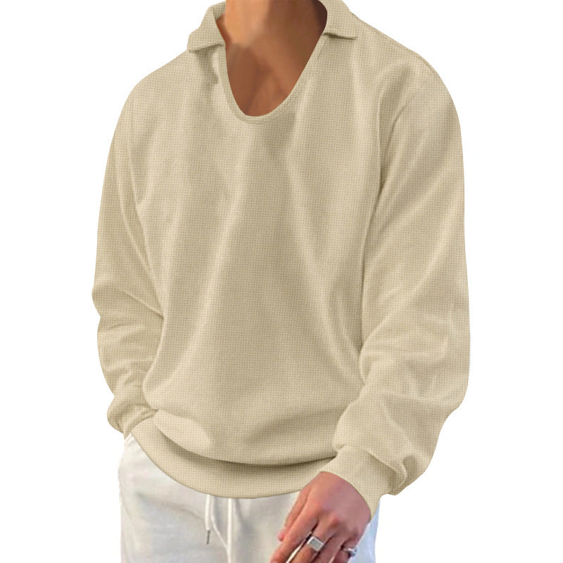 Herren Freizeitpullover mit lässigem Stehkragen und strukturiertem Design Aliams