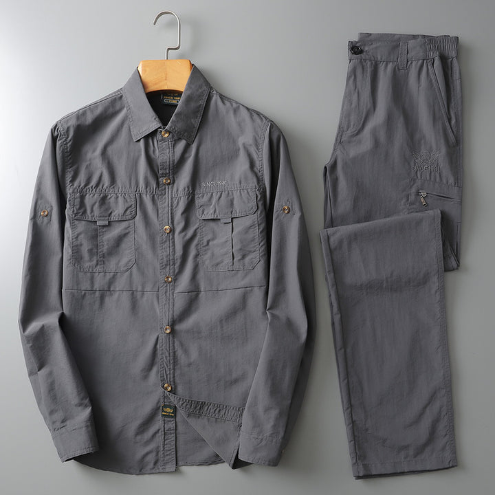 Herren funktionale Outdoor-Hemd und Cargo-Hose Aliams