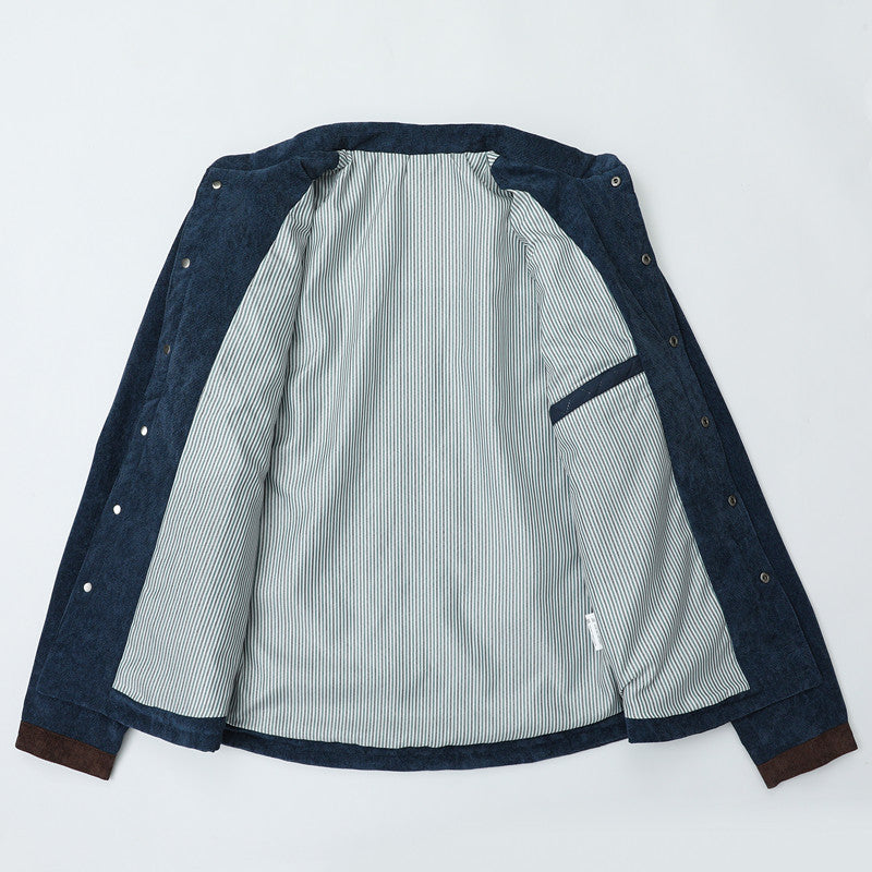 Herren gesteppte Freizeitjacke mit modischem Stehkragen und praktischen Taschen Aliams