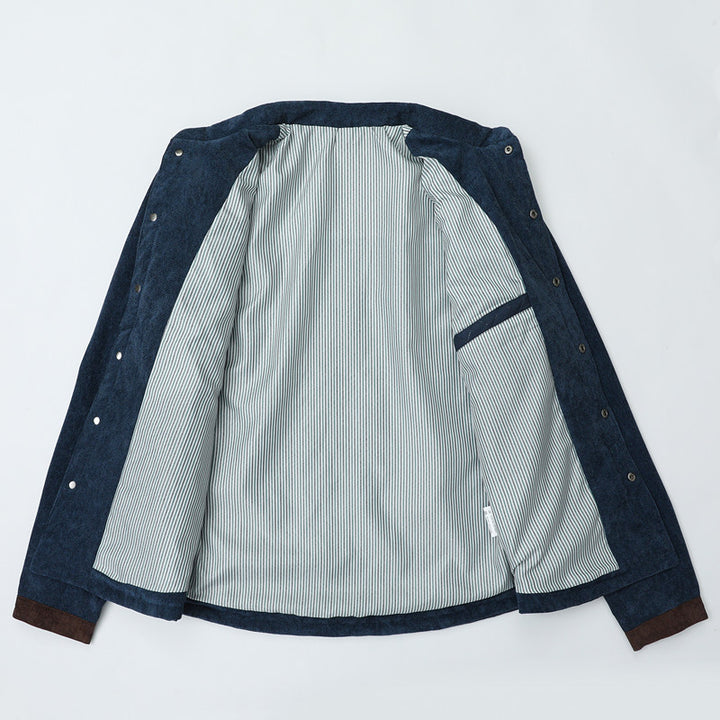 Herren gesteppte Freizeitjacke mit modischem Stehkragen und praktischen Taschen Aliams