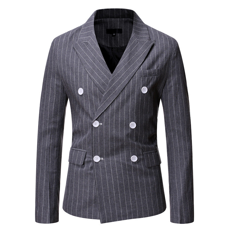 Herren elegante Doppelreiherjacke mit Nadelstreifen Aliams