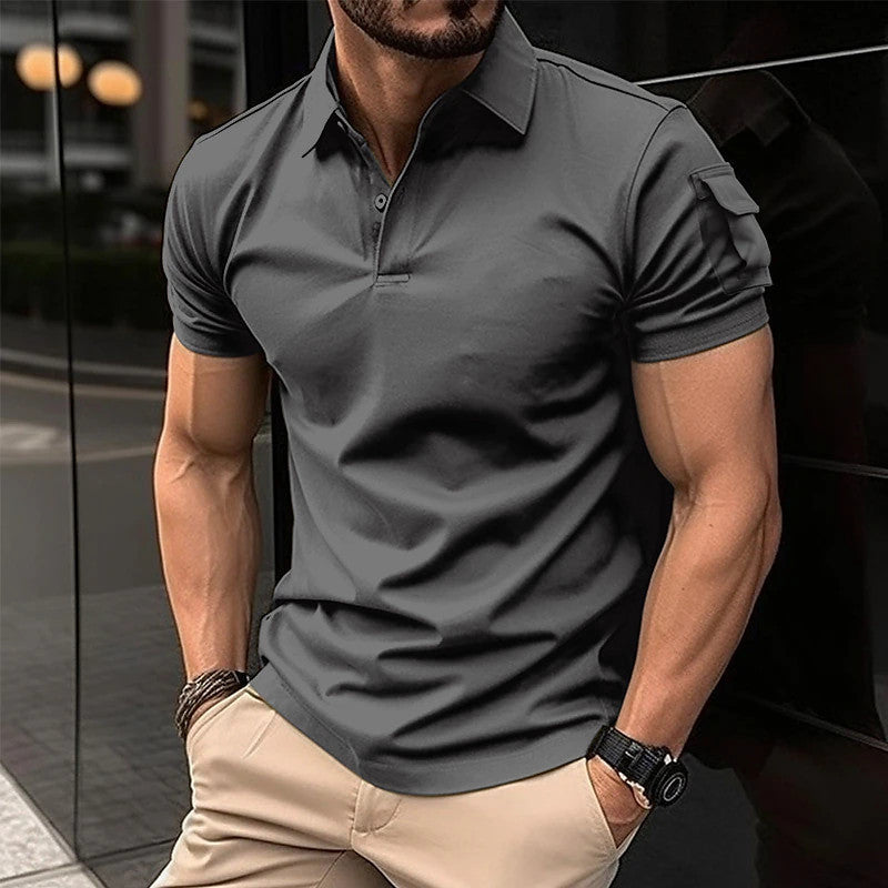 Herren Performance Polo-Shirt mit Utility-Taschen Aliams