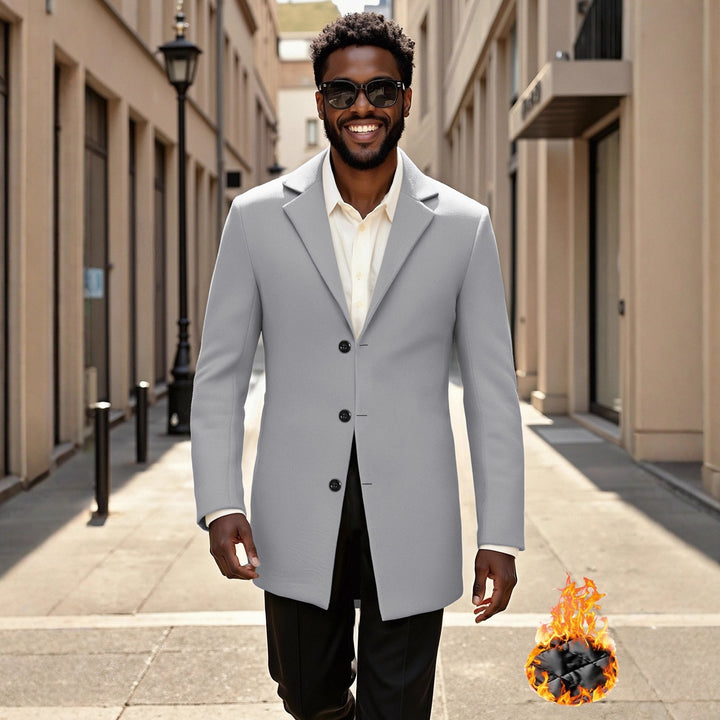 Herren eleganter und modischer Langmantel Aliams