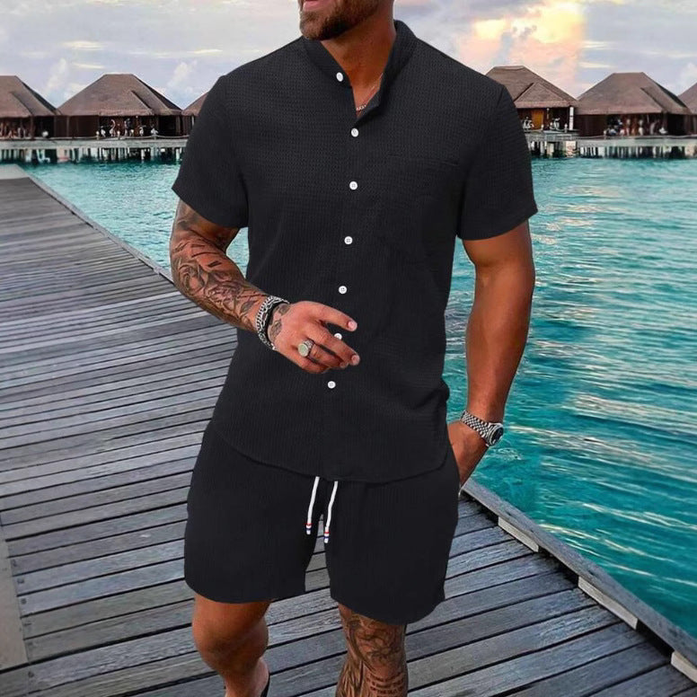 Herren Freizeithemd und Shorts Set Aliams