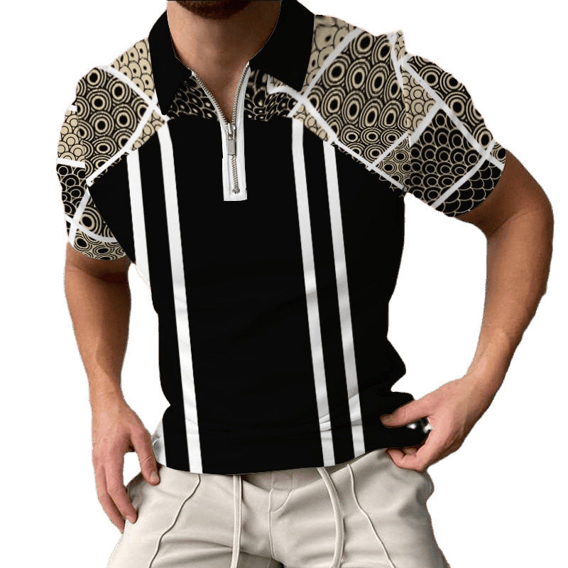 Stylisches Kariertes Kurzarm-Polo-Shirt für Herren Aliams