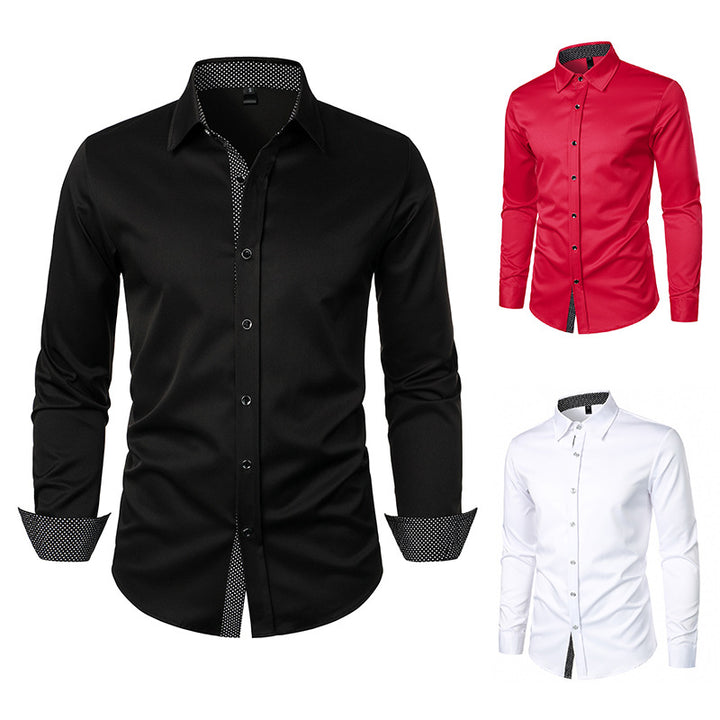 Herren elegantes Sommerhemd mit polierten Druckdetails Aliams